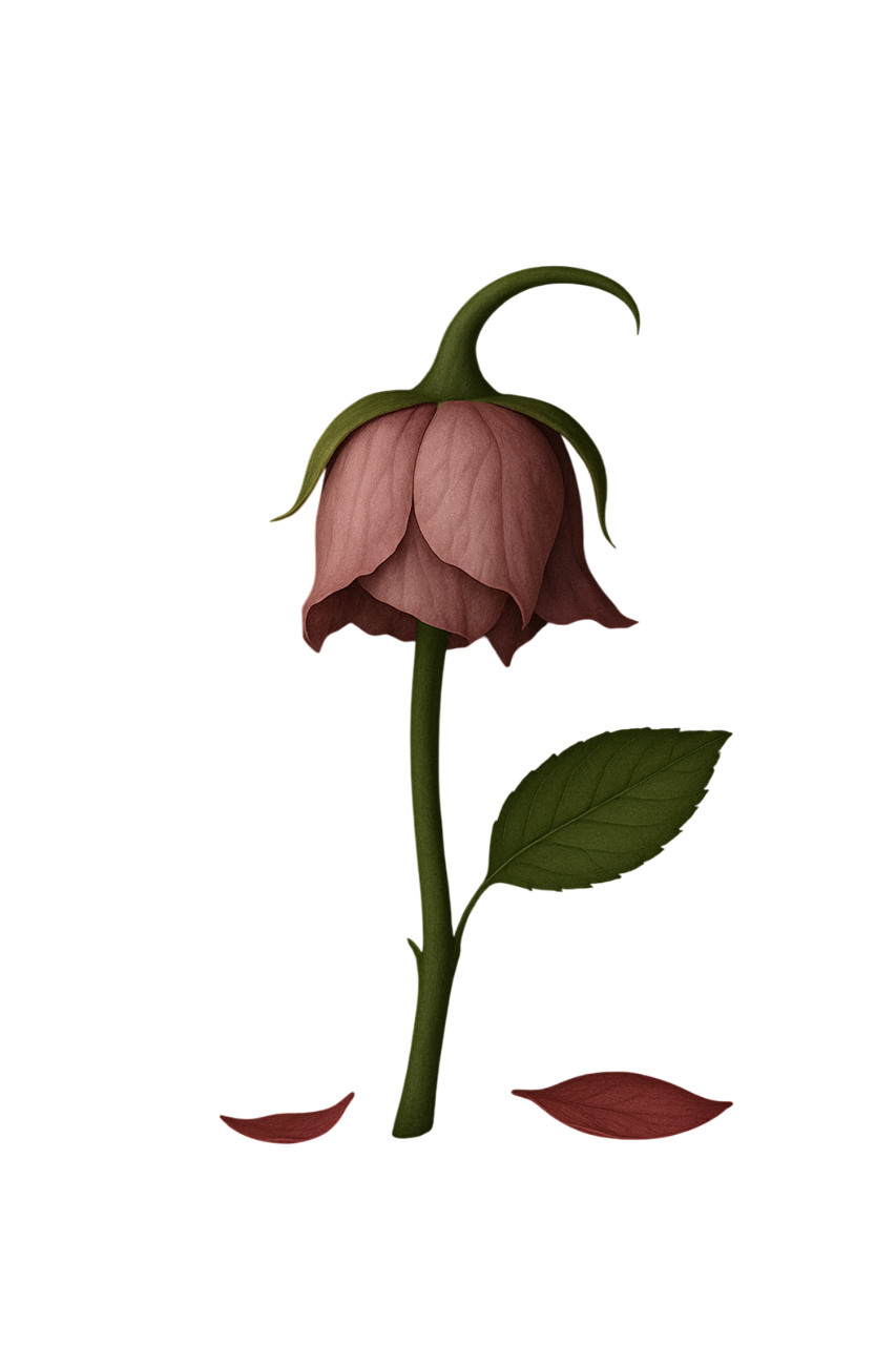 Digital rose showing current life stage
